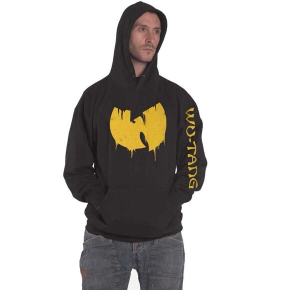 Wu-Tang Clan Graphic Grey & Yellow Logo Pullover Hoodie Unisex XS - Picture 1 of 6